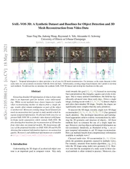 SAIL-VOS 3D: A Synthetic Dataset and Baselines for Object Detection and
  3D Mesh Reconstruction from Video Data