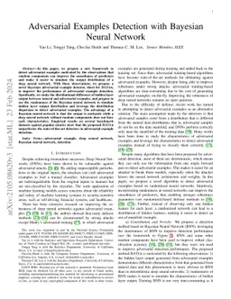 Adversarial Examples Detection with Bayesian Neural Network
