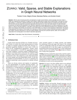 Zorro: Valid, Sparse, and Stable Explanations in Graph Neural Networks