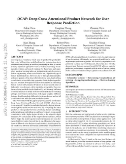 DCAP: Deep Cross Attentional Product Network for User Response
  Prediction