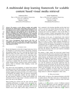 A multimodal deep learning framework for scalable content based visual
  media retrieval