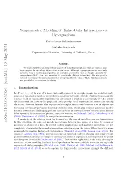 Nonparametric Modeling of Higher-Order Interactions via Hypergraphons