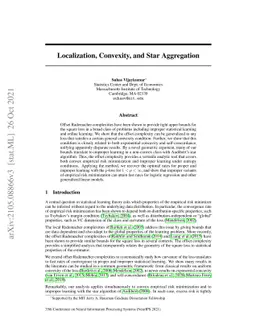 Localization, Convexity, and Star Aggregation