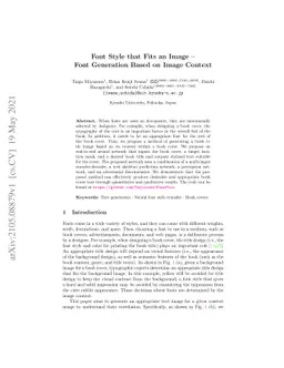 Font Style that Fits an Image -- Font Generation Based on Image Context