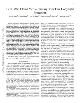 FairCMS: Cloud Media Sharing with Fair Copyright Protection