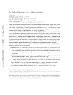 Can We Break Symmetry with o(m) Communication?