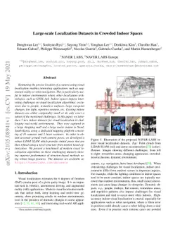 Large-scale Localization Datasets in Crowded Indoor Spaces