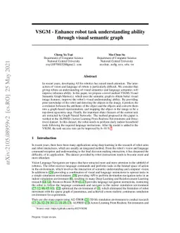 VSGM -- Enhance robot task understanding ability through visual semantic
  graph