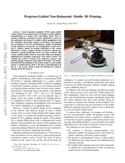 Projector-Guided Non-Holonomic Mobile 3D Printing
