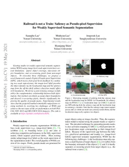 Railroad is not a Train: Saliency as Pseudo-pixel Supervision for Weakly
  Supervised Semantic Segmentation