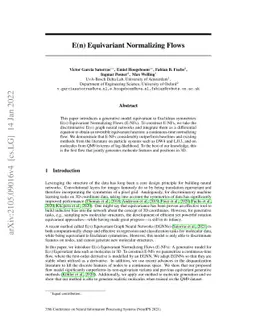 E(n) Equivariant Normalizing Flows