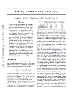 Accelerating Gossip SGD with Periodic Global Averaging