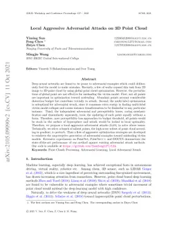 Local Aggressive Adversarial Attacks on 3D Point Cloud