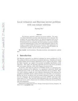 Local estimators and Bayesian inverse problems with non-unique solutions