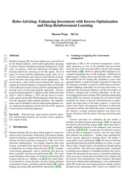 Robo-Advising: Enhancing Investment with Inverse Optimization and Deep
  Reinforcement Learning