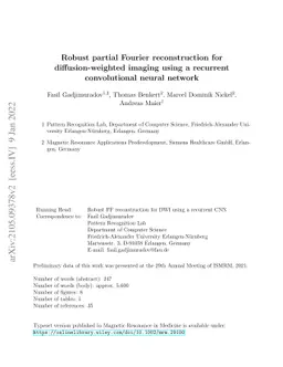 Robust partial Fourier reconstruction for diffusion-weighted imaging
  using a recurrent convolutional neural network