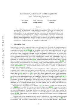 Stochastic Coordination in Heterogeneous Load Balancing Systems
