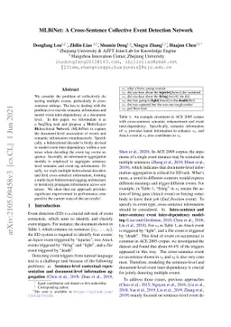 MLBiNet: A Cross-Sentence Collective Event Detection Network