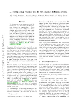 Decomposing reverse-mode automatic differentiation