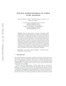 Federated Artificial Intelligence for Unified Credit Assessment