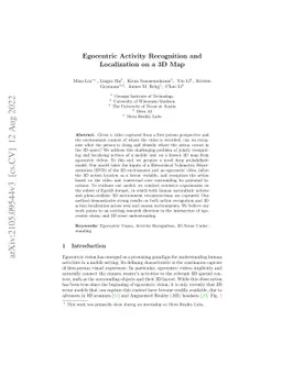 Egocentric Activity Recognition and Localization on a 3D Map