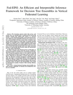Fed-EINI: An Efficient and Interpretable Inference Framework for
  Decision Tree Ensembles in Federated Learning