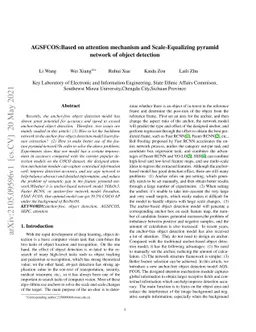 AGSFCOS: Based on attention mechanism and Scale-Equalizing pyramid
  network of object detection