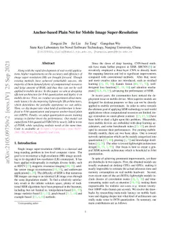 Anchor-based Plain Net for Mobile Image Super-Resolution