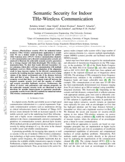 Semantic Security for Indoor THz-Wireless Communication