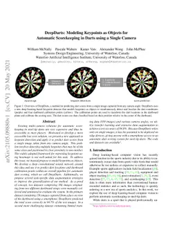 DeepDarts: Modeling Keypoints as Objects for Automatic Scorekeeping in
  Darts using a Single Camera