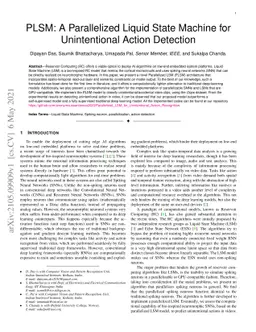 PLSM: A Parallelized Liquid State Machine for Unintentional Action
  Detection