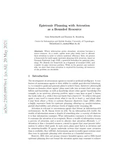 Epistemic Planning with Attention as a Bounded Resource