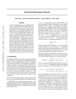 Kernel Stein Discrepancy Descent