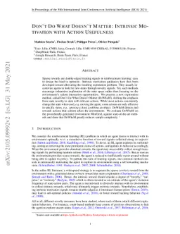 Don't Do What Doesn't Matter: Intrinsic Motivation with Action
  Usefulness