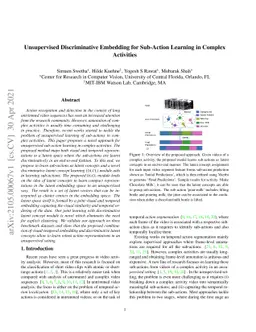 Unsupervised Discriminative Embedding for Sub-Action Learning in Complex
  Activities