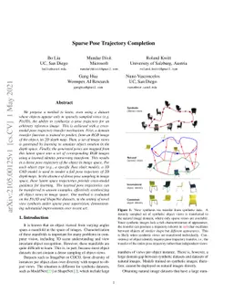 Sparse Pose Trajectory Completion