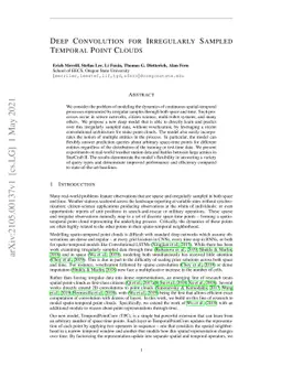 Deep Convolution for Irregularly Sampled Temporal Point Clouds