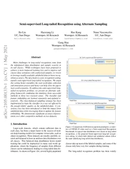 Semi-supervised Long-tailed Recognition using Alternate Sampling