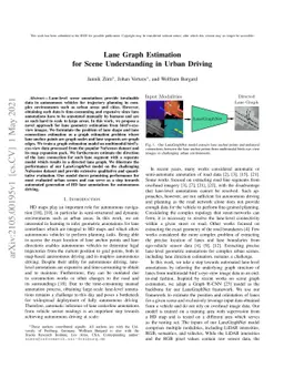 Lane Graph Estimation for Scene Understanding in Urban Driving
