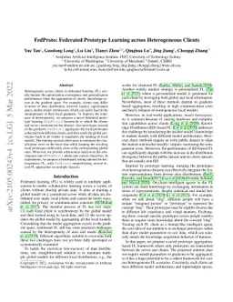 FedProto: Federated Prototype Learning across Heterogeneous Clients
