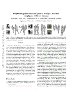DeepMultiCap: Performance Capture of Multiple Characters Using Sparse
  Multiview Cameras
