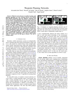 Waypoint Planning Networks