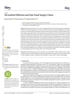 AI-enabled Efficient and Safe Food Supply Chain
