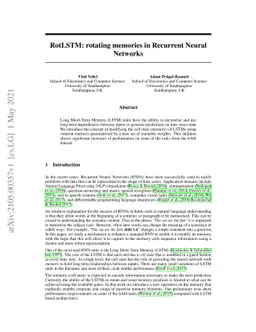 RotLSTM: Rotating Memories in Recurrent Neural Networks