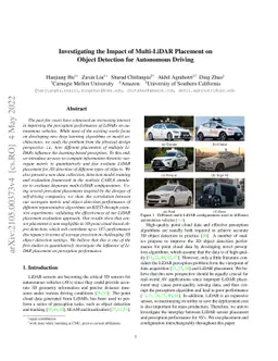 Investigating the Impact of Multi-LiDAR Placement on Object Detection
  for Autonomous Driving
