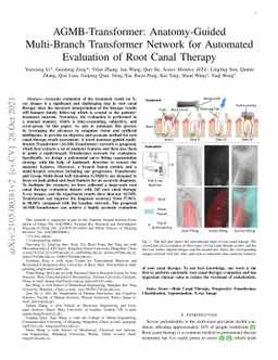 AGMB-Transformer: Anatomy-Guided Multi-Branch Transformer Network for
  Automated Evaluation of Root Canal Therapy