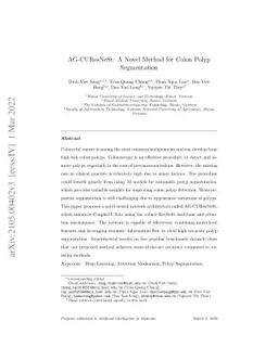 AG-CUResNeSt: A Novel Method for Colon Polyp Segmentation