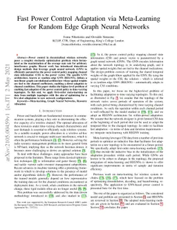 Fast Power Control Adaptation via Meta-Learning for Random Edge Graph
  Neural Networks