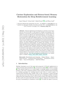 Curious Exploration and Return-based Memory Restoration for Deep
  Reinforcement Learning