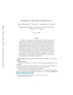 Sampling by Divergence Minimization